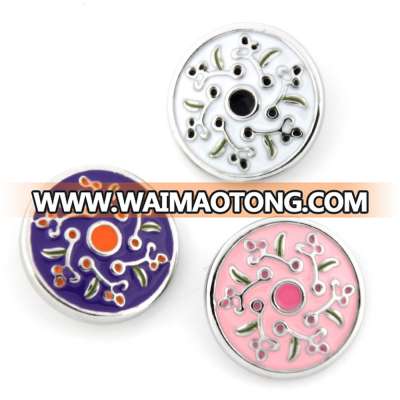 Factory Wholesale Button Snaps for Leather Bracelet, Custom Metal Snap Button, Metal Enamel Button SBL525