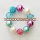 Kids Girls Colorful Bead Necklace&Bracelet Set For Princess Jewelry Gift necklace